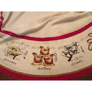 Twelve Days of Christmas Round Tablecloth